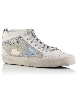 Hohe Materialmix-Sneakers mit Glitter Mid-Star GOLDEN GOOSE