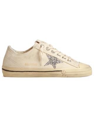 V-Star low-top canvas sneakers with glitter GOLDEN GOOSE