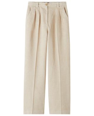 Tressie cotton and linen wide-leg trousers A.P.C.