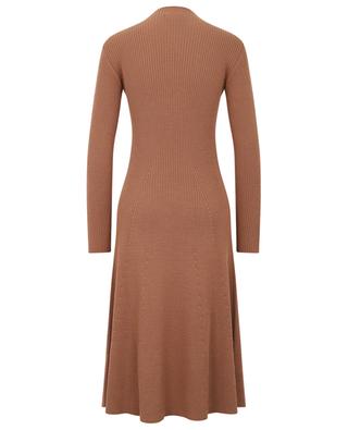 Flared rib knit dress with small stand-up collar MONCLER