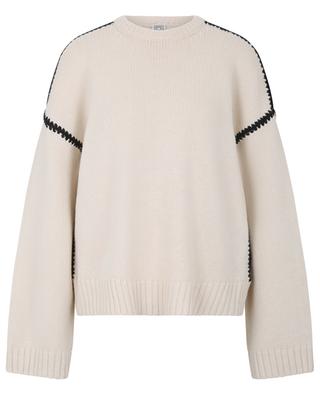 Pull ample en laine et cachemire Embroidered TOTEME