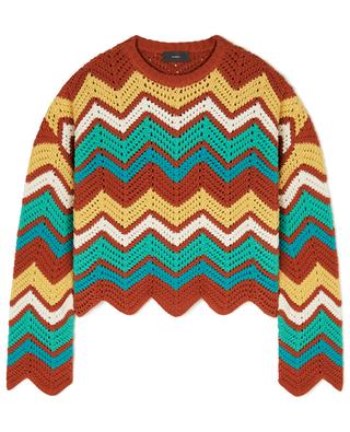 Kaleidoscopic Chevron cropped crochet jumper ALANUI