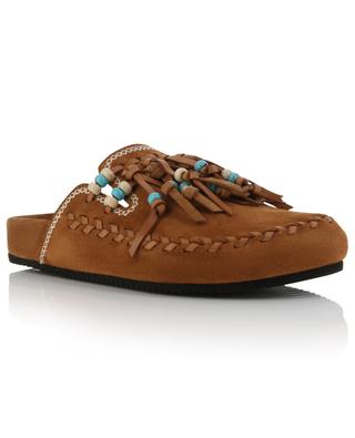 Salavtion Mountain fringed suede mules ALANUI