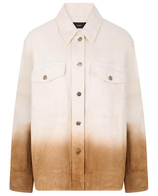 Bright Hues Cinnamon loose denim shirt jacket ALANUI