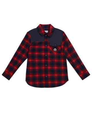 Checked boy's flannel and nylon shirt MONCLER