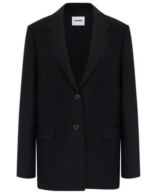 Tailoring textured wool straight fit blazer JIL SANDER
