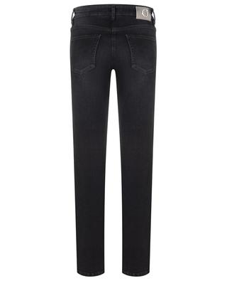 Schwarze Slim-Fit-Jeans mit Nieten Paris CAMBIO