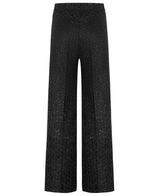 Ava wide-leg sequinned tweed effet trousers CAMBIO