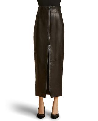 The Ruddy long fitted leather skirt KHAITE
