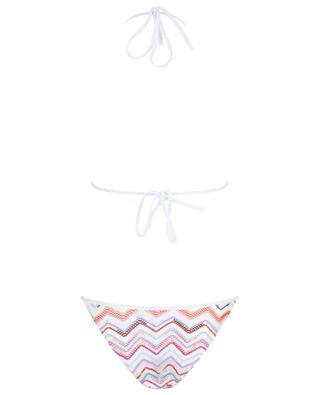Glittering herringbone patterned knit triangle bikini MISSONI