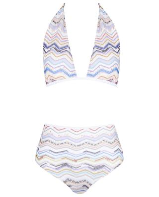 Glittering openwork knit high-rise triangle bikini MISSONI