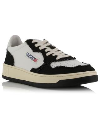 Medalist leather and frayed canvas low-top sneakers AUTRY