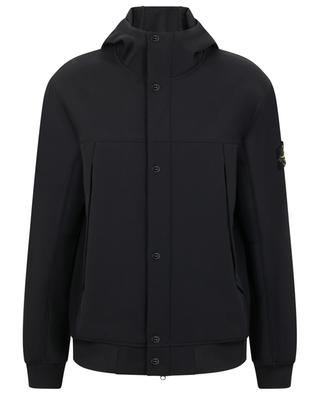 40227 Light Soft Shell-R e-dye hooded windbreaker jacket STONE ISLAND