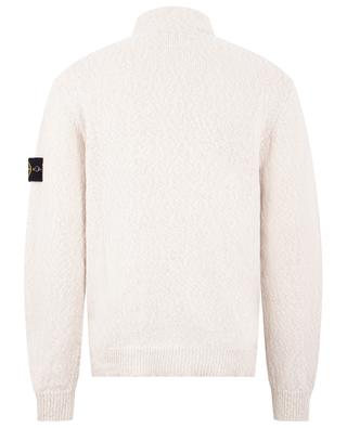 563B1 half-zip cotton and linen jumper with stand-up collar STONE ISLAND