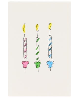 Birthday Candles paper card SCRIBBLE & DAUB