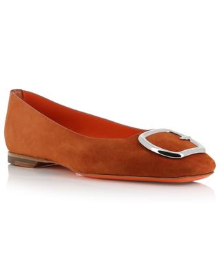 Suede ballet flats with square toes SANTONI