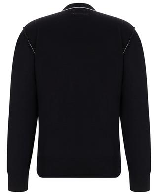 Leichter Wollmix-Pullover mit Kontrastnähten MM6