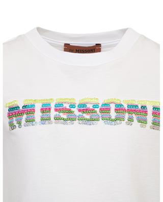 T-shirt fille brodé logo coloré MISSONI