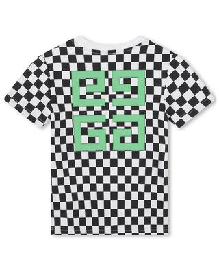 Logo and checkerboard adorned boy's T-shirt GIVENCHY