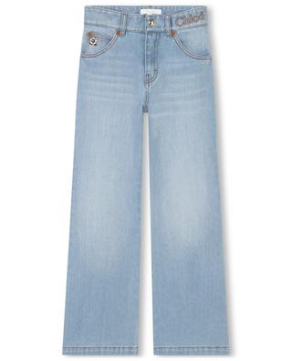 Girl's light-washed high-rise wide-leg jeans CHLOE