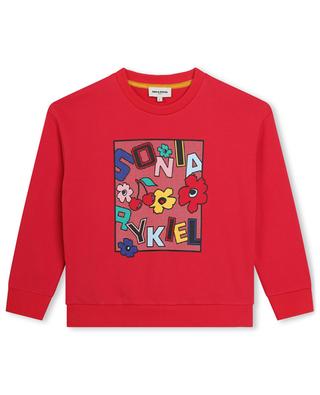 Sweatshirt für Mädchen aus Baumwolle mit Logomotiv SONIA RYKIEL
