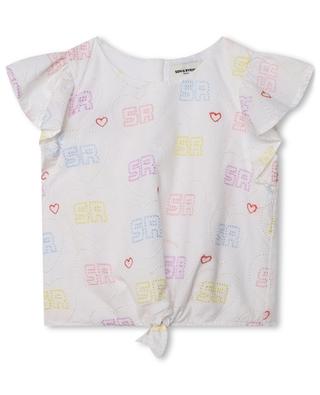 Girls' cotton top with knot detail SONIA RYKIEL