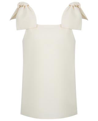 Linen canvas strappy top with bows CHLOE