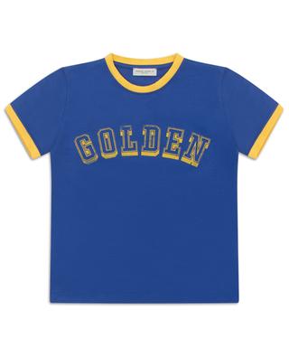 Hans logo printed boy's short-sleeved T-shirt GOLDEN GOOSE