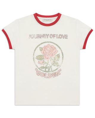 Mädchen-T-Shirt mit Rosenprint Edna GOLDEN GOOSE