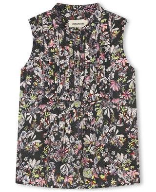 Girls' floral sleeveless blouse ZADIG & VOLTAIRE