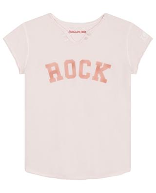 Rock printed girls' short-sleeved T-shirt ZADIG & VOLTAIRE