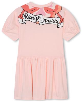 Mädchen-Jersey-Kleid mit Print Hibiscus KENZO