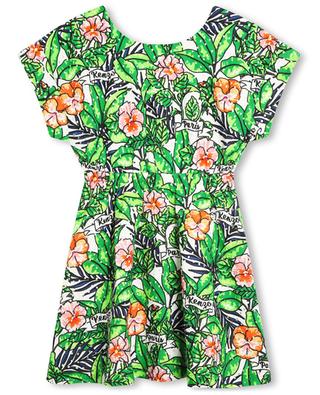 Flower Broiderie Anglaise back-cut-out girl's floral dress KENZO