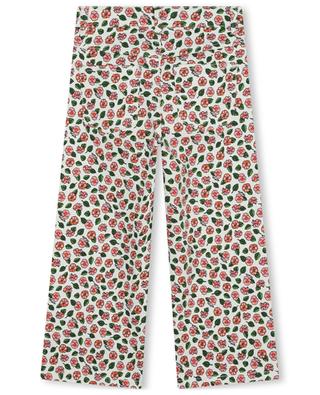 Flower printed girl's cotton trousers KENZO