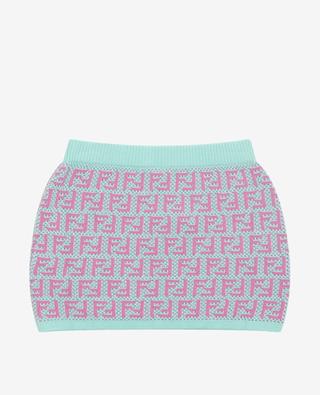 FF girl's jacquard knit miniskirt FENDI