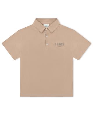 FENDI Roma boy's short-sleeved polo shirt in cotton piqué FENDI