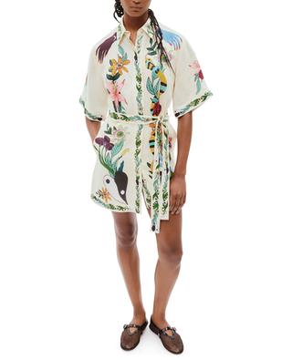Mini robe chemise en lin Meagan ALEMAIS