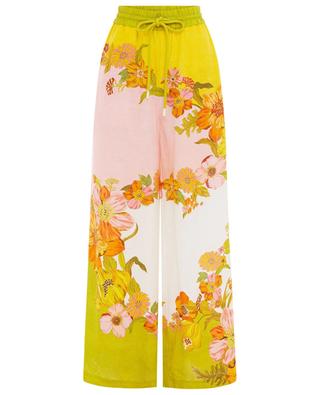 Silas wide-leg floral linen trousers ALEMAIS
