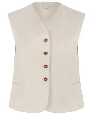 Iba cotton and linen buttoned waistcoat LOULOU STUDIO