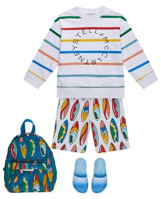 Surfboard Print boy's nylon backpack STELLA MCCARTNEY KIDS