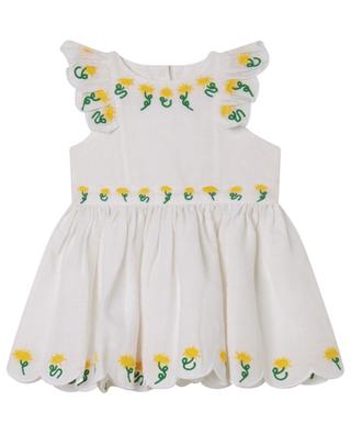 Robe bébé en coton et lin Sunflower Embroidery STELLA MCCARTNEY KIDS