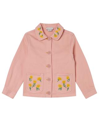 Sunflower Embroidery girl's shirt jacket STELLA MCCARTNEY KIDS