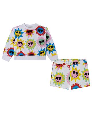 Sunshine girl's sweat shorts and shirt set STELLA MCCARTNEY KIDS