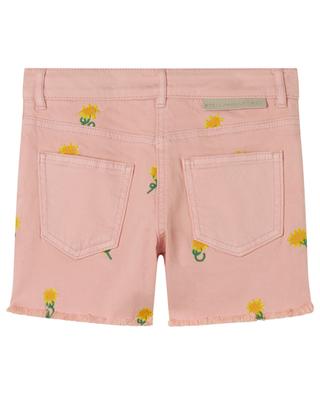 Sunflower girl's embroidered denim shorts STELLA MCCARTNEY KIDS
