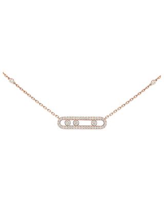 Baby Move Pavé pink gold and diamond necklace MESSIKA