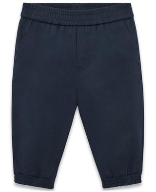 Baby gabardine trousers with tricolor detailing MONCLER