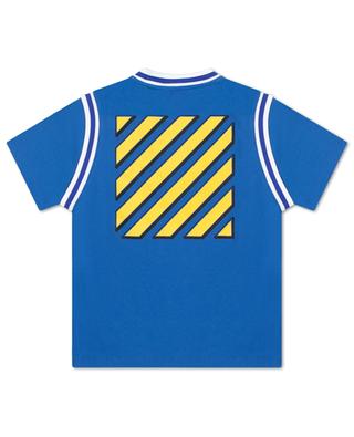 Jungen-Kurzarm-T-Shirt Baseball Logo OFF WHITE