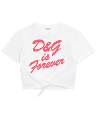 Mädchen-T-Shirt mit Knot-Detail D&G is Forever DOLCE & GABBANA