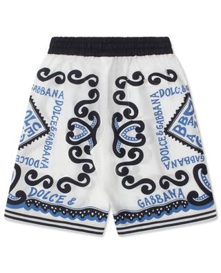 Marina printed boy's poplin Bermuda shorts DOLCE & GABBANA