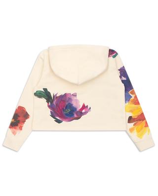 Bauchfreies Mädchen-Kapuzensweatshirt Flower Power DOLCE & GABBANA